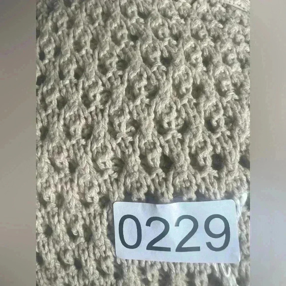 Lauren Conrad Cardigan Sweater Size Medium Open Front Tan waist Tie Knit - Picture 14 of 14